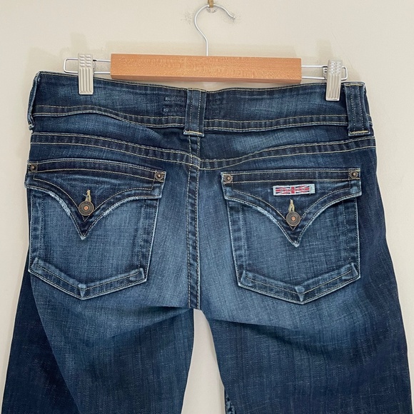 Hudson Dark Blue Signature Bootcut Flare Jeans Women's Size 29 Mid Rise Retro - Picture 6 of 16